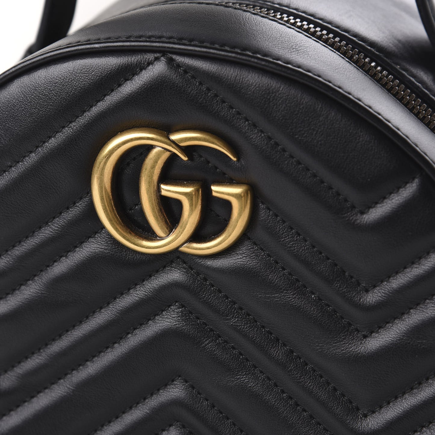 Calfskin Matelasse GG Marmont Dome Backpack Black
