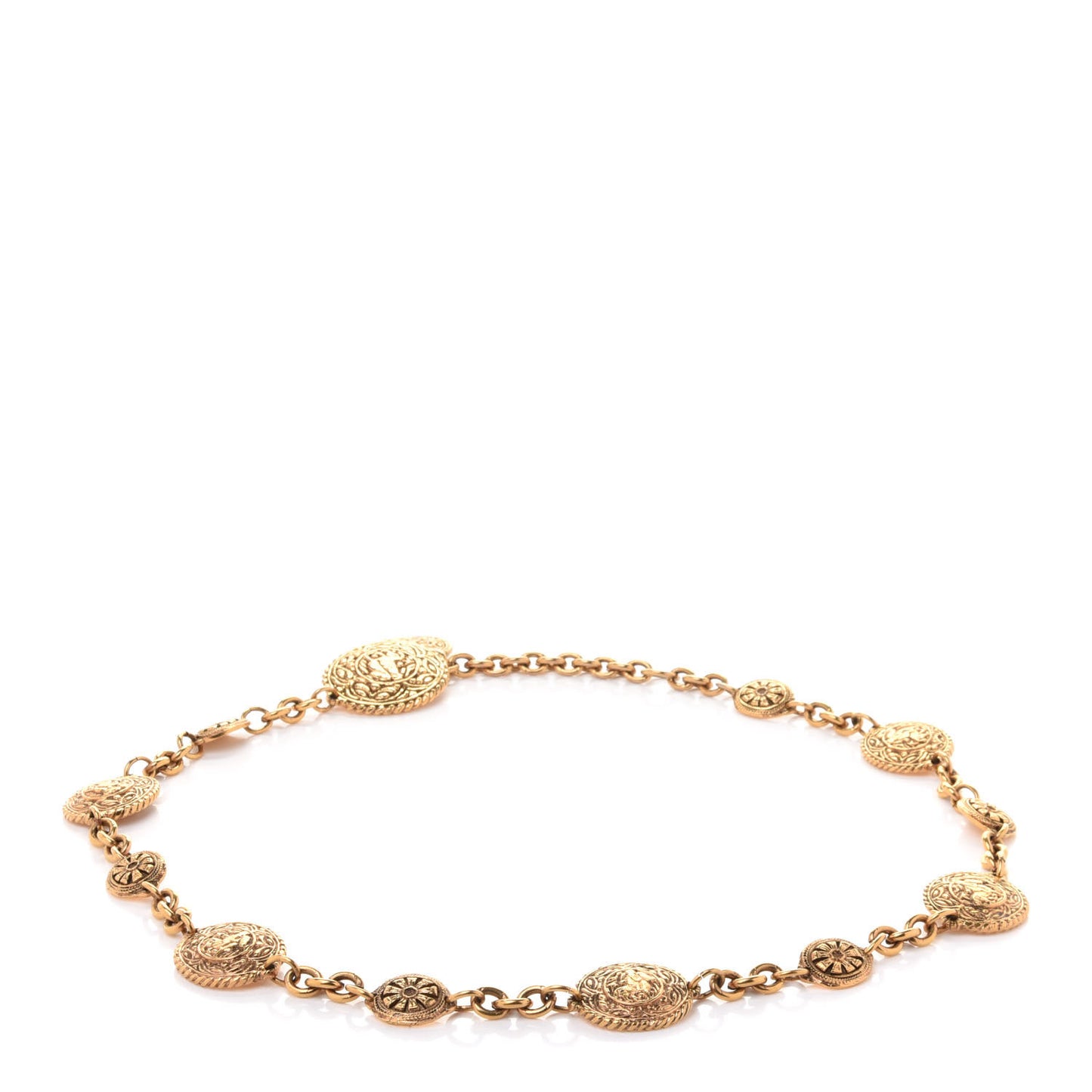 CC Medallion Chain Belt Gold