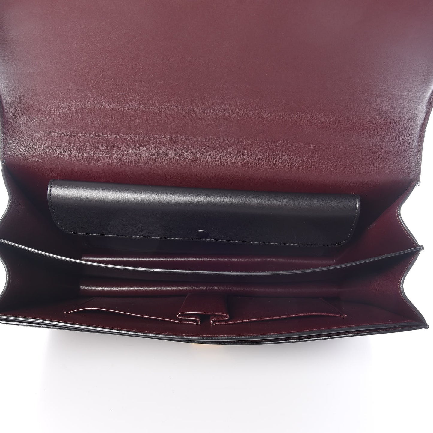 Smooth Calfskin Medium Case Chain Flap Black