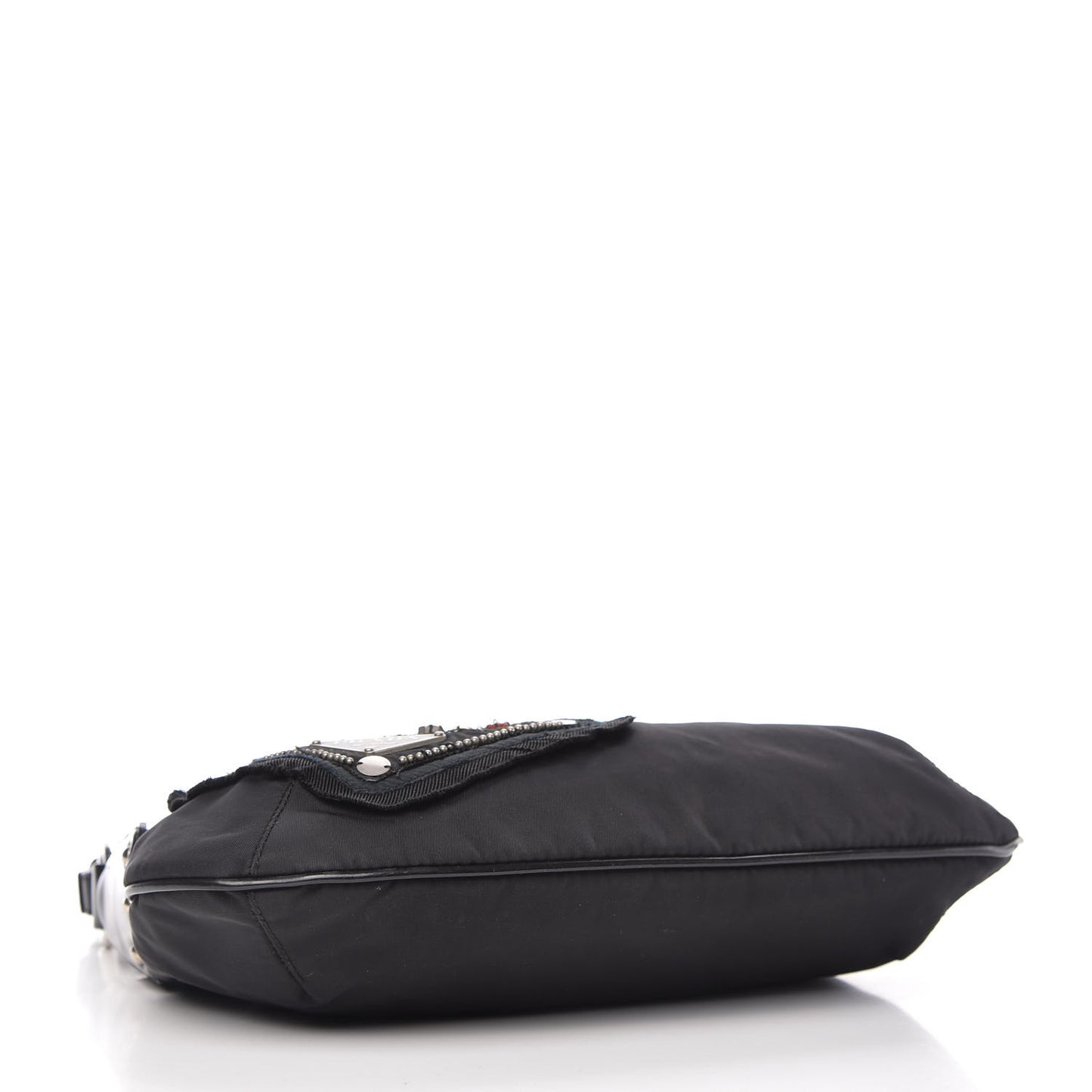 Tessuto Nylon Vela Robot Triangle Hobo Black