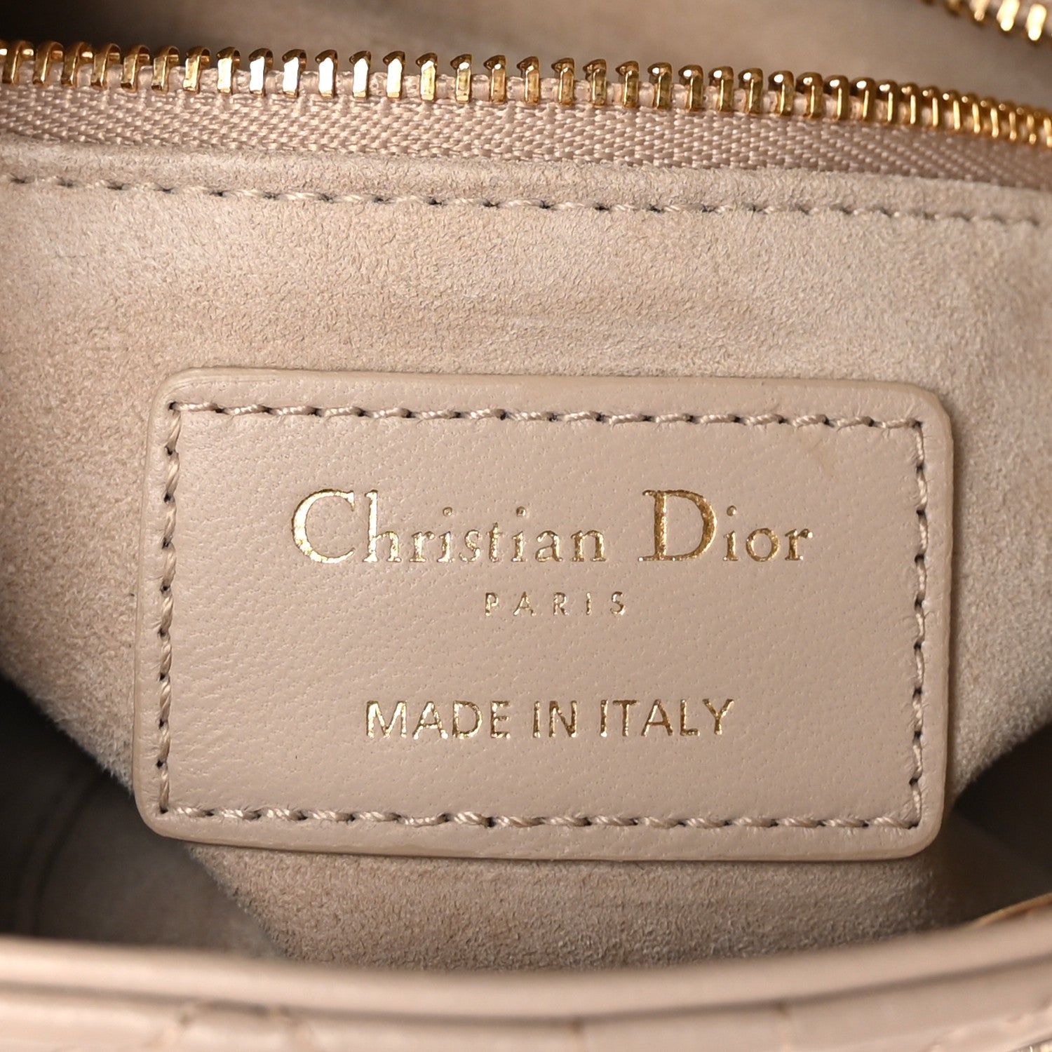 Christian Dior Lambskin Cannage Mini Lady Dior Sand 6 of 11