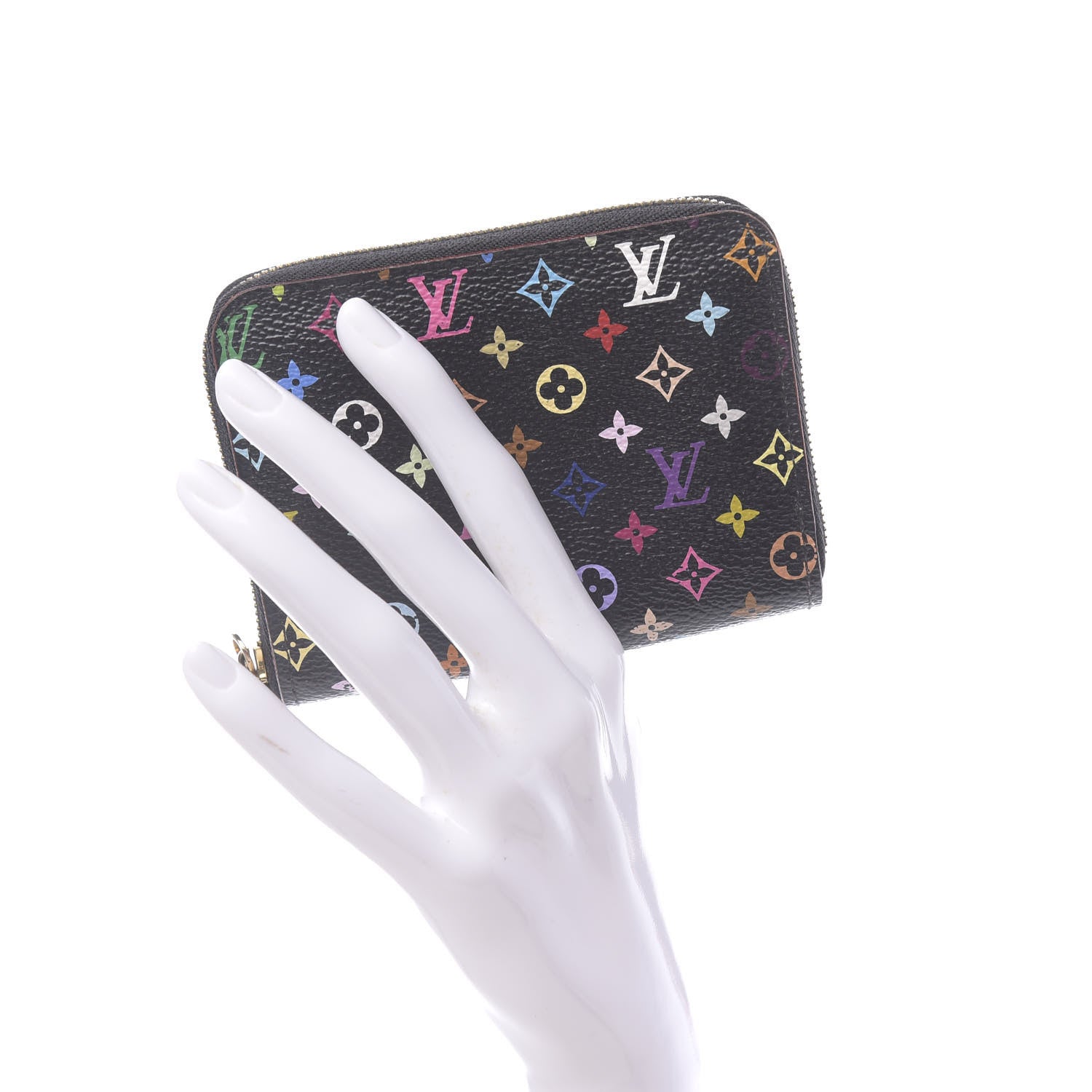 Louis Vuitton Monogram Multicolor Zippy Coin Purse Black Grenade 2 of 6