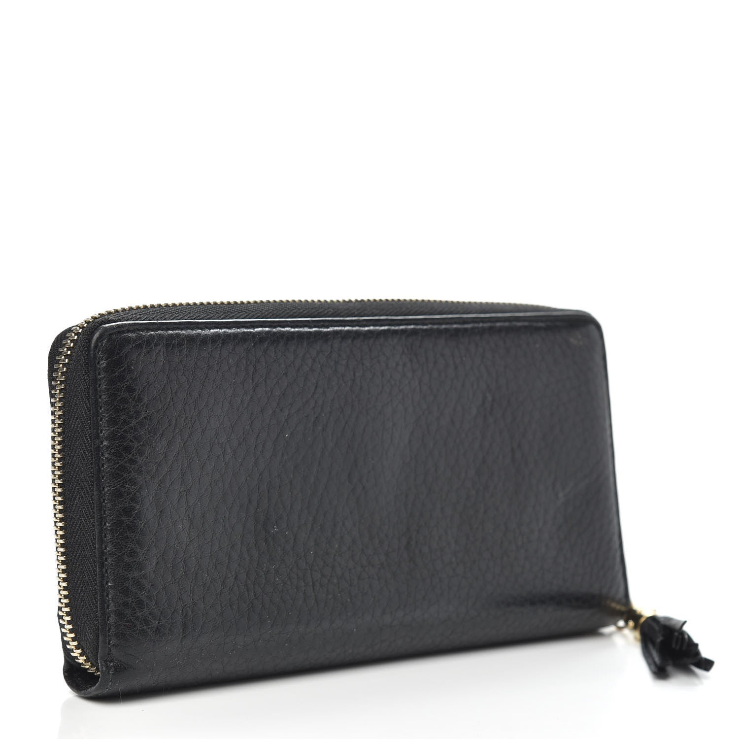 Gucci Pebbled Calfskin Soho Zip Around Wallet Black 2 of 9