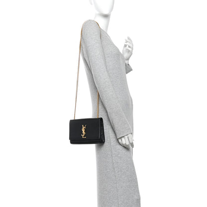 Saint Laurent Grain De Poudre Small Monogram Kate Satchel Black 2 of 10