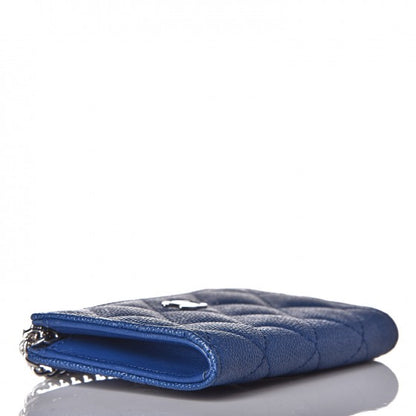 Chanel Caviar Quilted Key Holder Case Blue 4 of 8