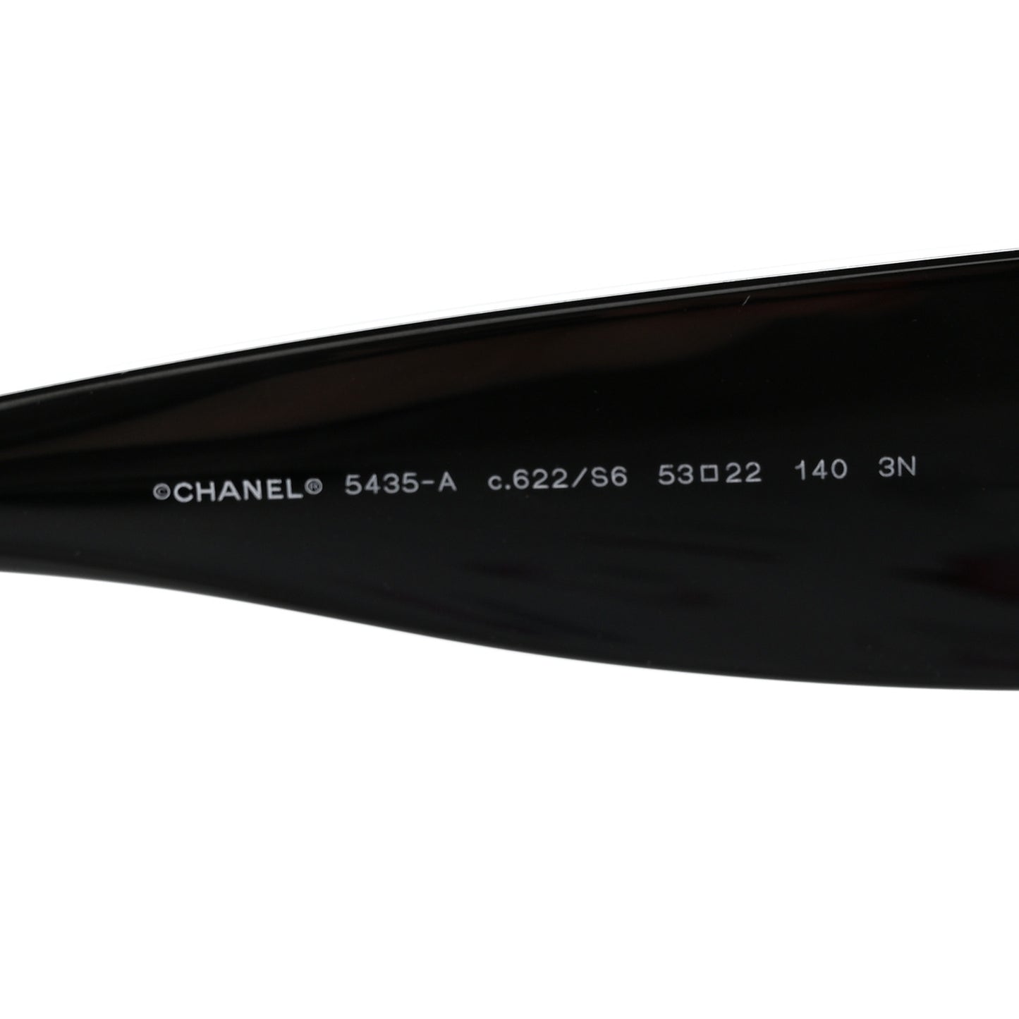 Acetate Rectangle Sunglasses 5435-A Black