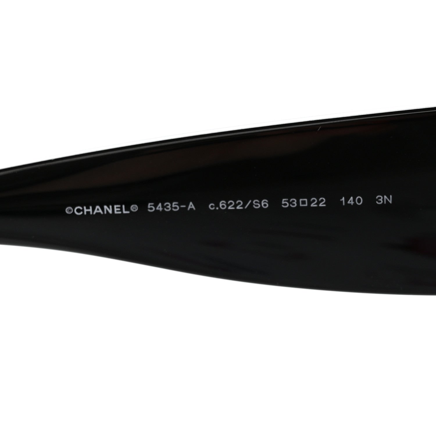Chanel Acetate Rectangle Sunglasses 5435-A Black 6 of 10