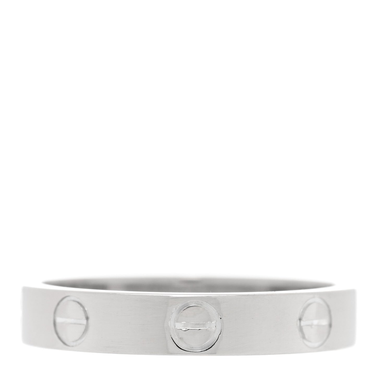 18K White Gold 3.5mm LOVE Wedding Band Ring 54 6.75