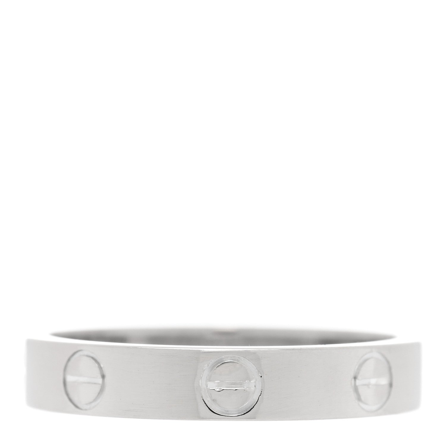 Cartier 18K White Gold 3.5mm LOVE Wedding Band Ring 54 6.75 3 of 5