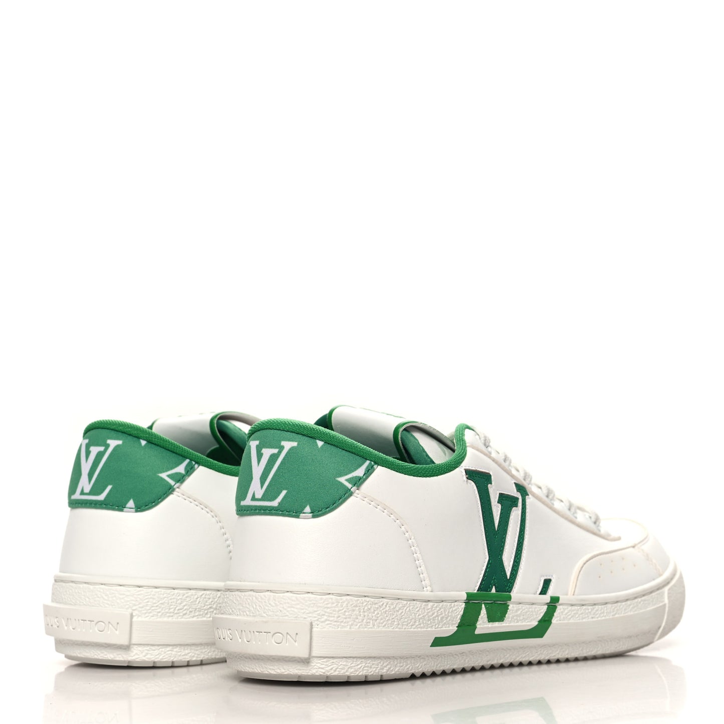 Calfskin Womens Charlie Sneaker 38 White Green