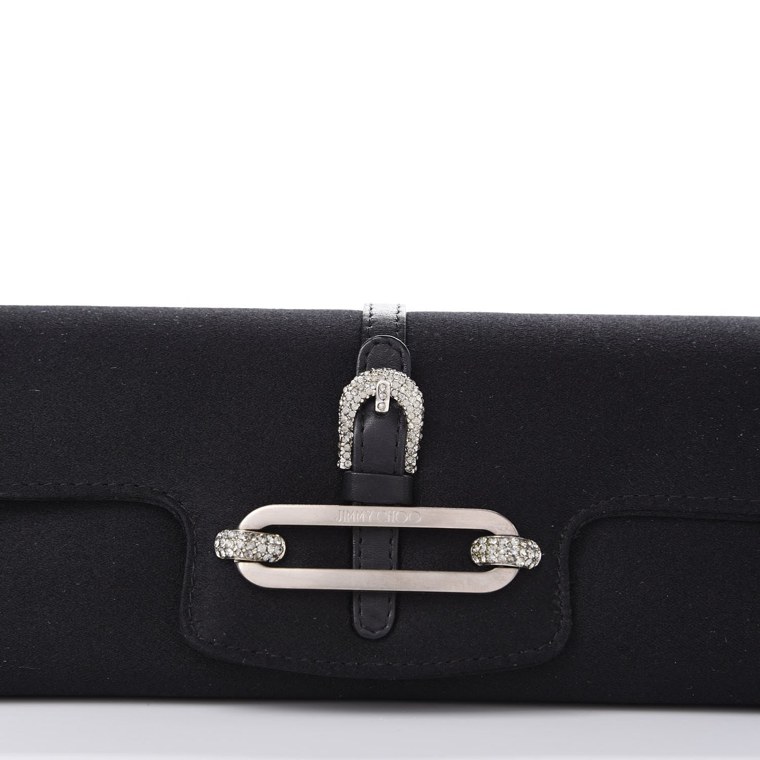 Jimmy Choo Satin Swarovski Crystal Tulita Evening Bag Black 10 of 10