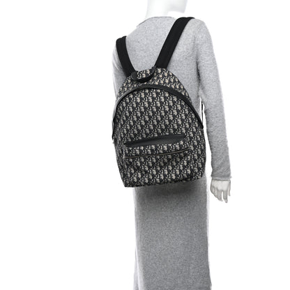 Christian Dior Oblique Calfskin Rider Backpack Beige Black 2 of 10
