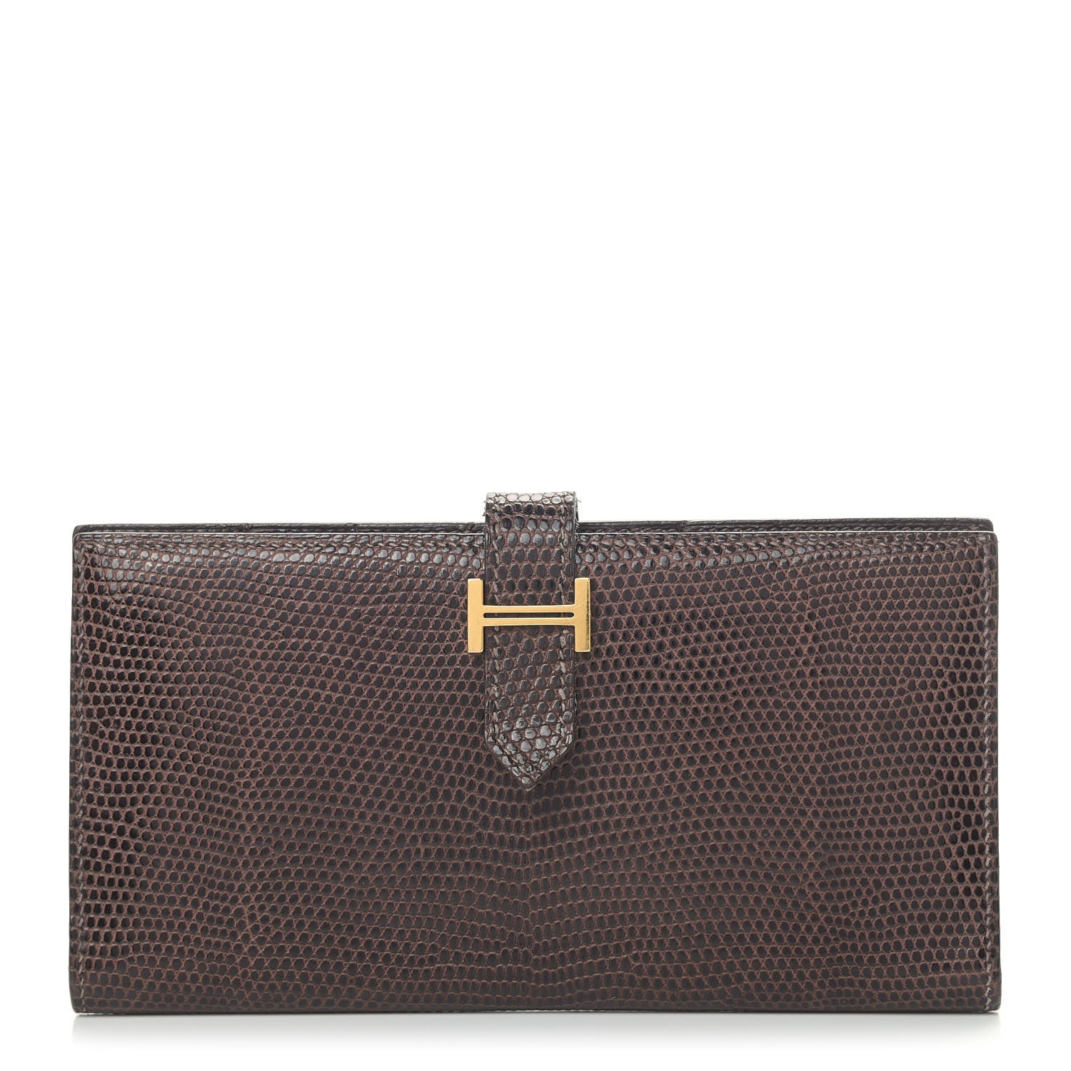 Hermes Lizard Bearn Wallet Havane 1 of 6