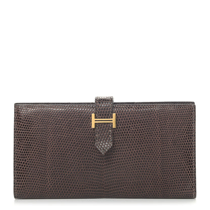 Hermes Lizard Bearn Wallet Havane 1 of 6