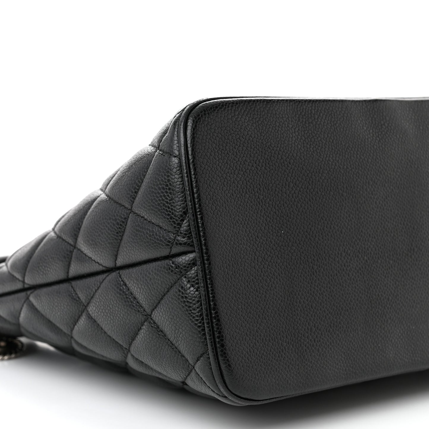 Caviar Quilted Medallion Tote Black