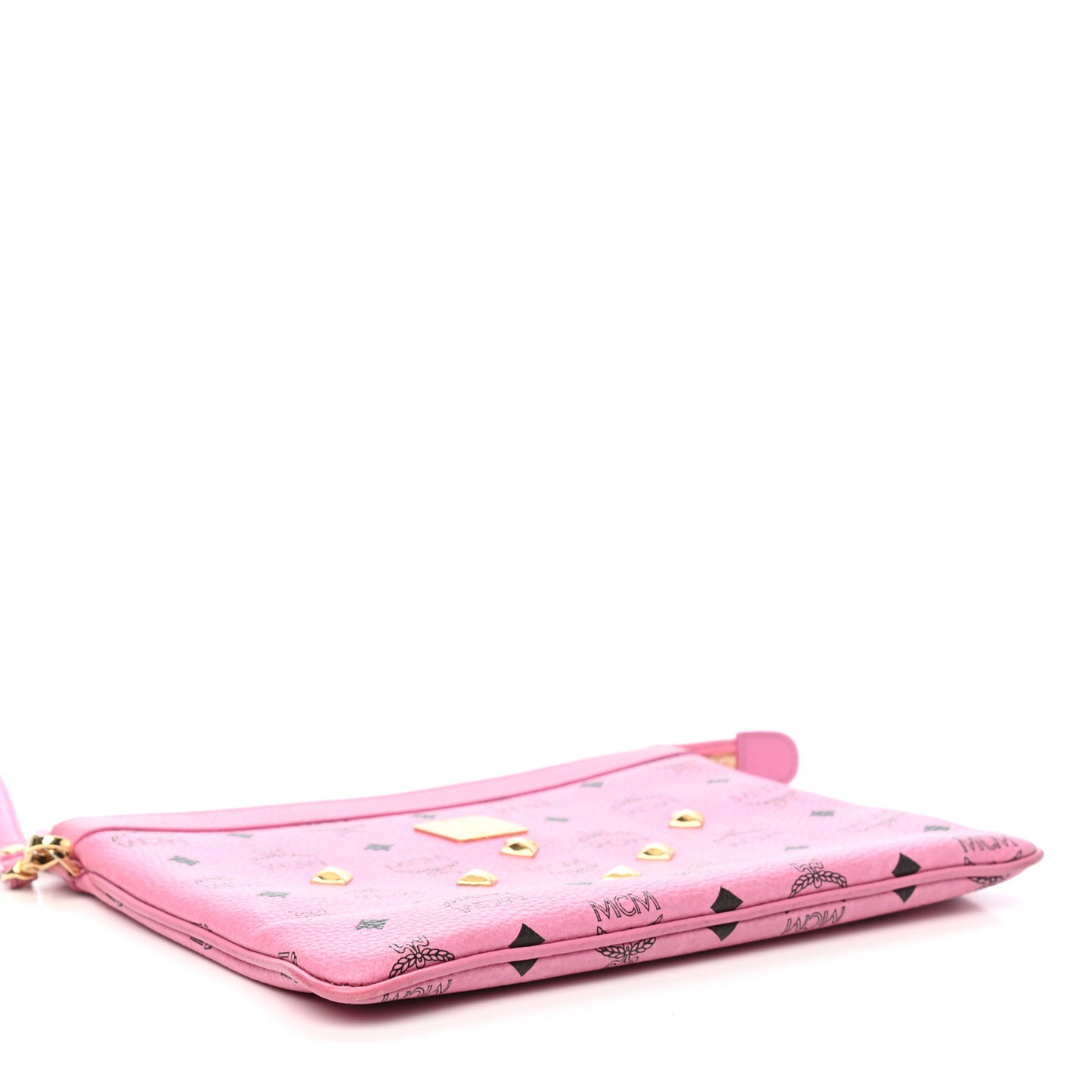 Visetos Studded Wristlet Pouch Pink