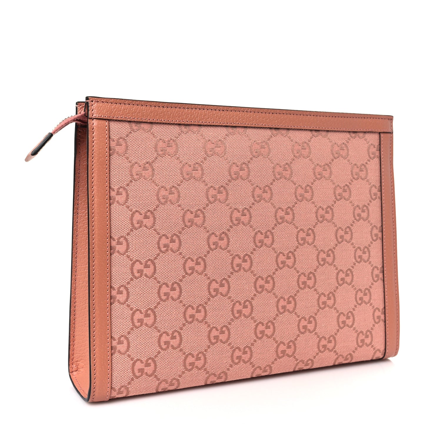 Monogram Textured Dollar Calfskin Ophidia Pouch Cloche Rose Pink