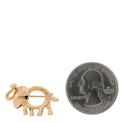 Tiffany 18K Rose Gold Diamond Save the Wild Elephant Brooch 2 of 4