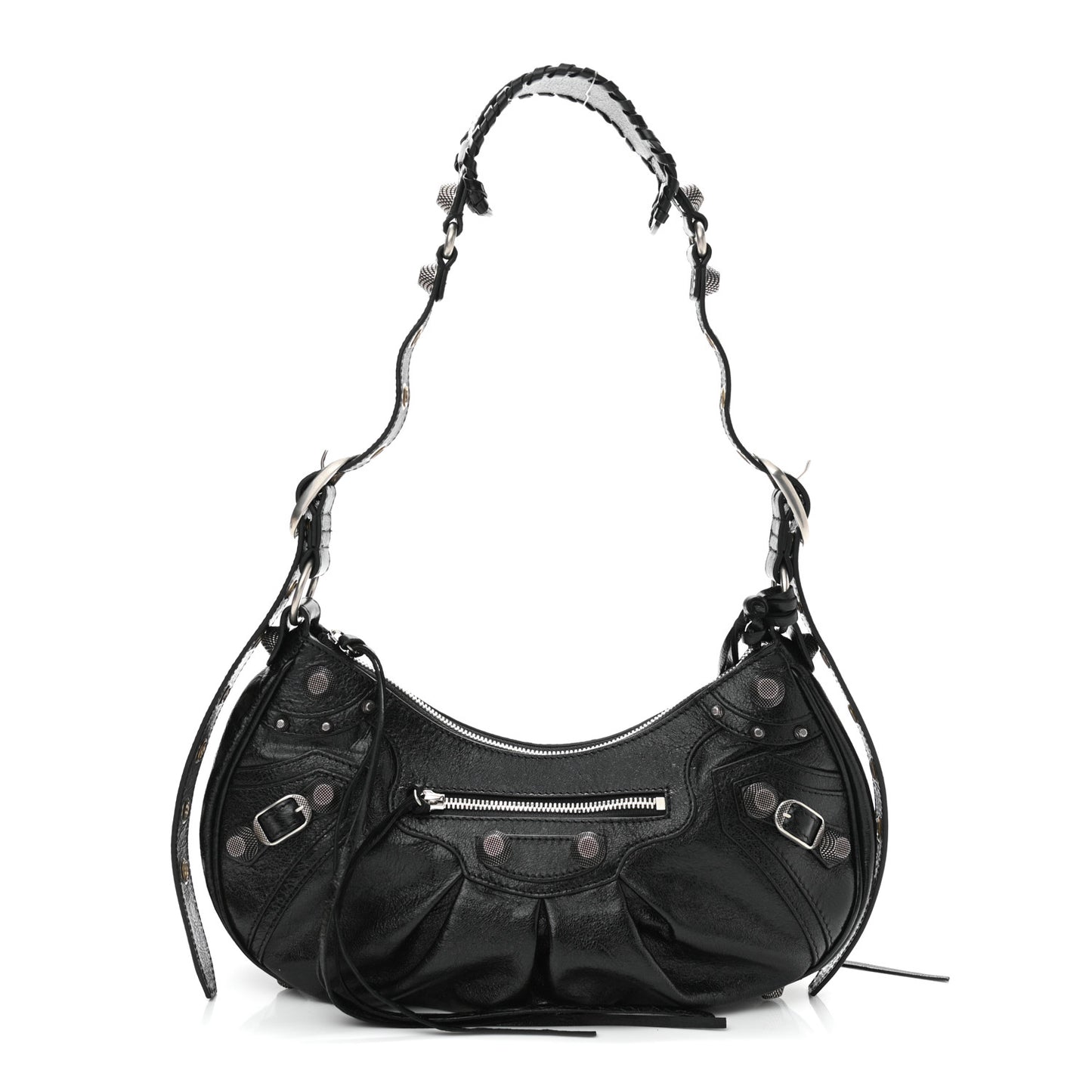 Agneau Arena Small Le Cagole Shoulder Bag Black