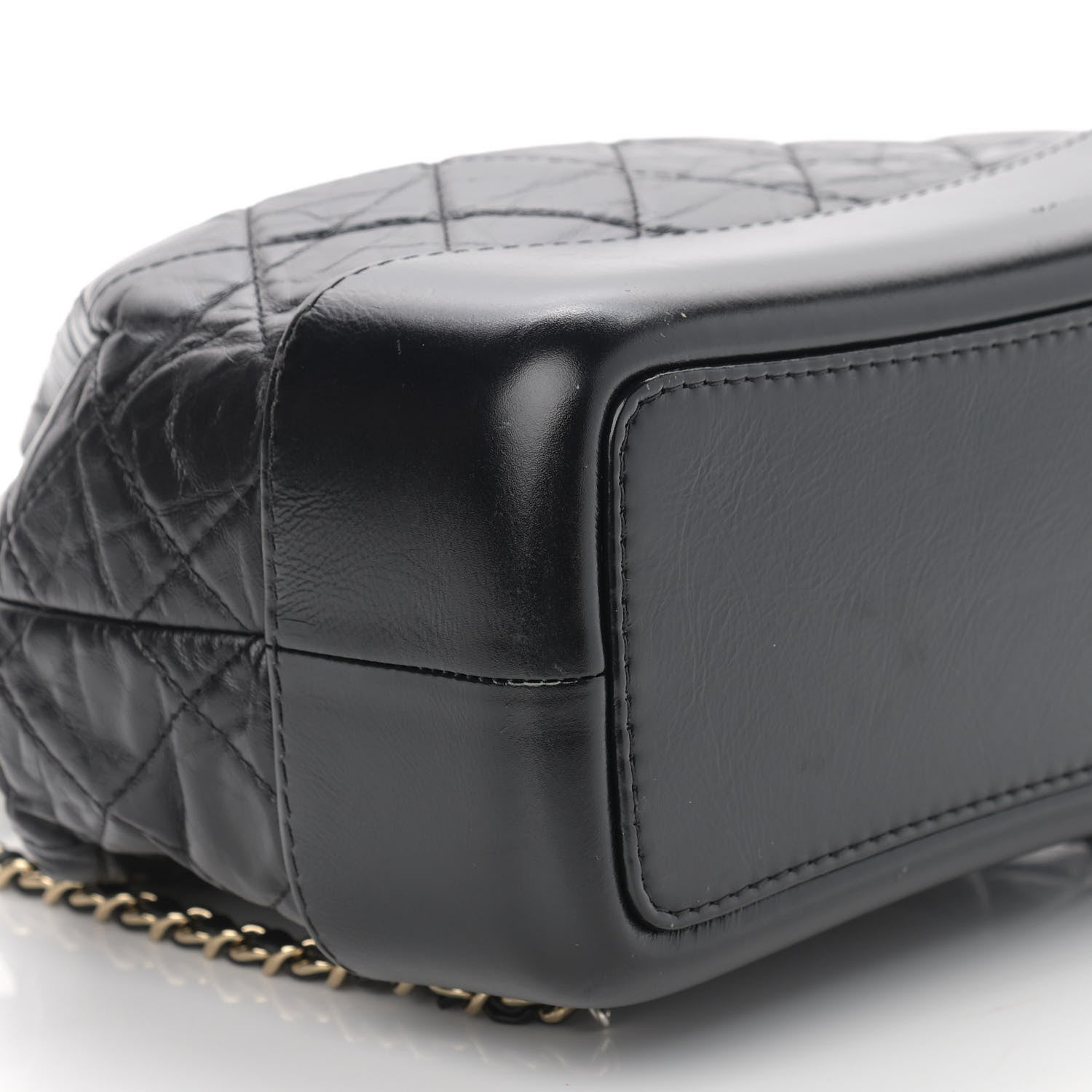 Chanel Aged Calfskin Quilted Small Gabrielle Backpack Black 9 of 13