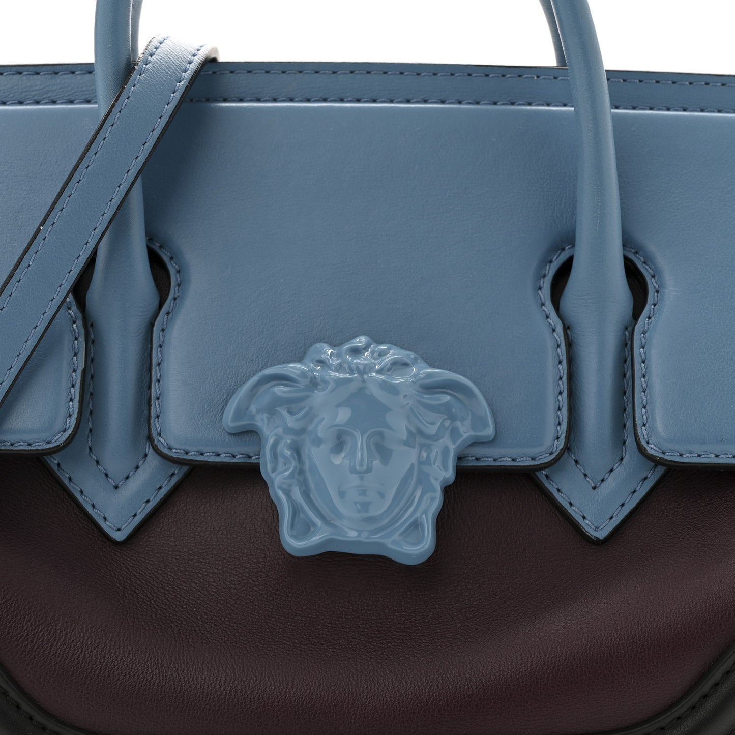 Calfskin Medium Palazzo Empire Bag Blue Purple Black