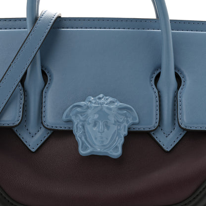 Versace Calfskin Medium Palazzo Empire Bag Blue Purple Black 8 of 14