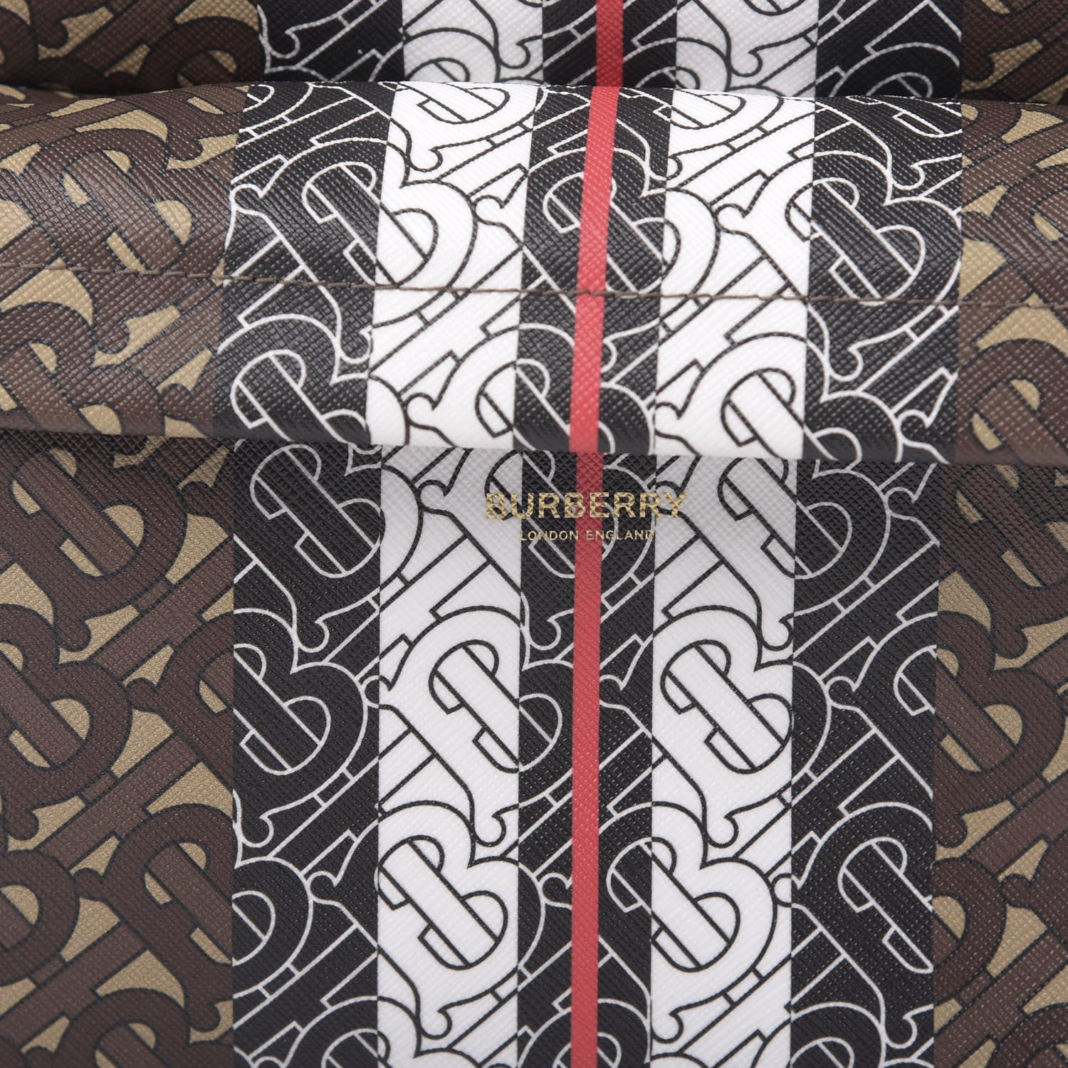 Burberry E-Canvas Monogram Stripe Backpack Bridle Brown 9 of 9