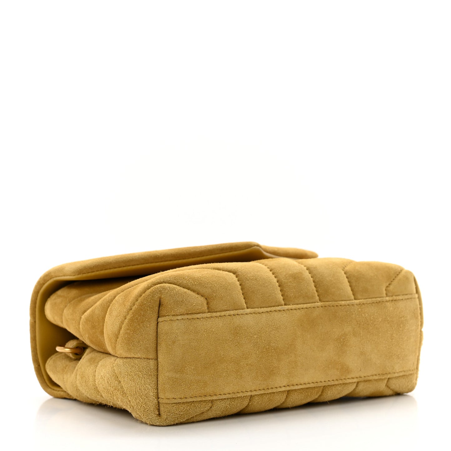 Suede Toy Loulou Shoulder Bag Chartreuse