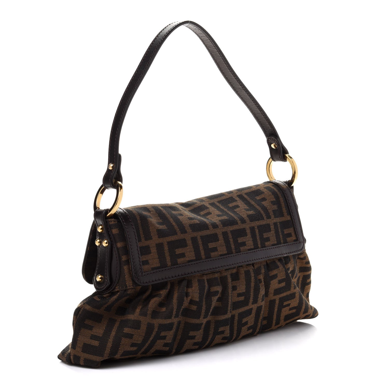 Fendi Zucca Small Chef Shoulder Bag Tobacco 3 of 15
