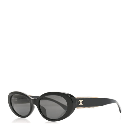 Chanel Acetate Oval Sunglasses 5515-A Black 1 of 7