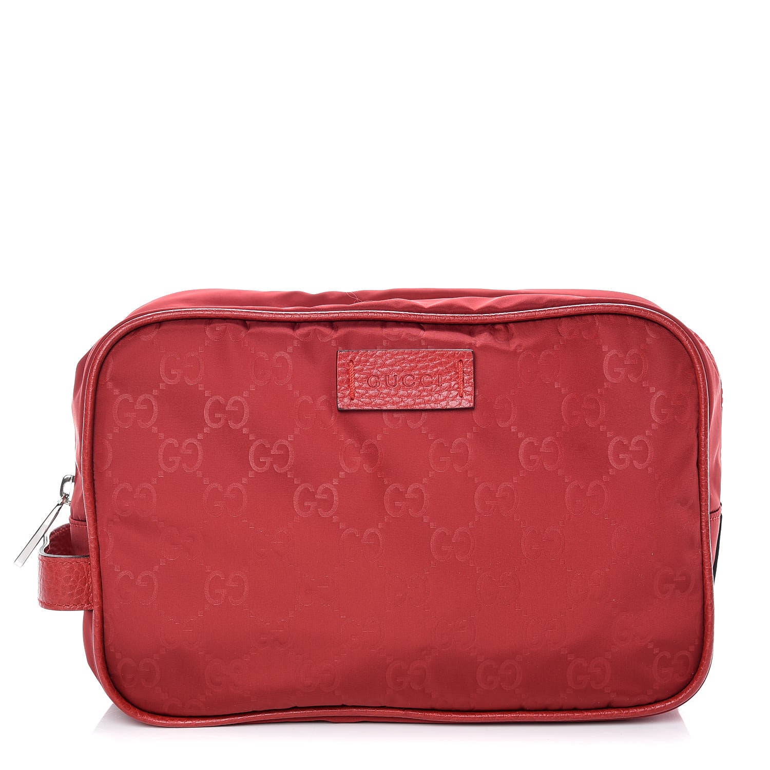 Gucci Nylon Monogram Dolmias Pouch Vibrant Red 1 of 11