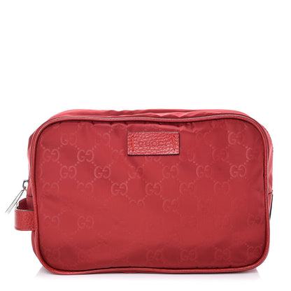 Gucci Nylon Monogram Dolmias Pouch Vibrant Red 1 of 11