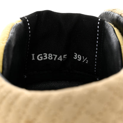 Chanel Suede Grained Calfskin CC Lace Up Boots 39.5 Yellow 7 of 9