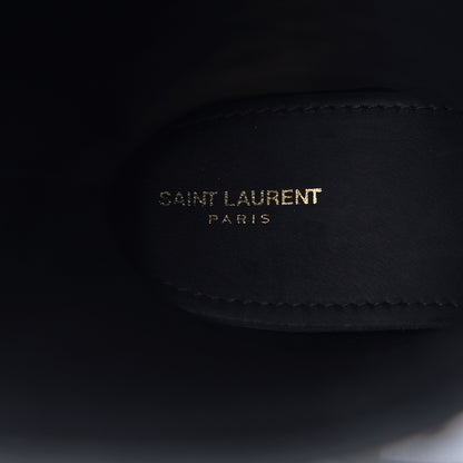 Saint Laurent Rubber Crystal Studded Festival Rain Boots 37 Black 8 of 11
