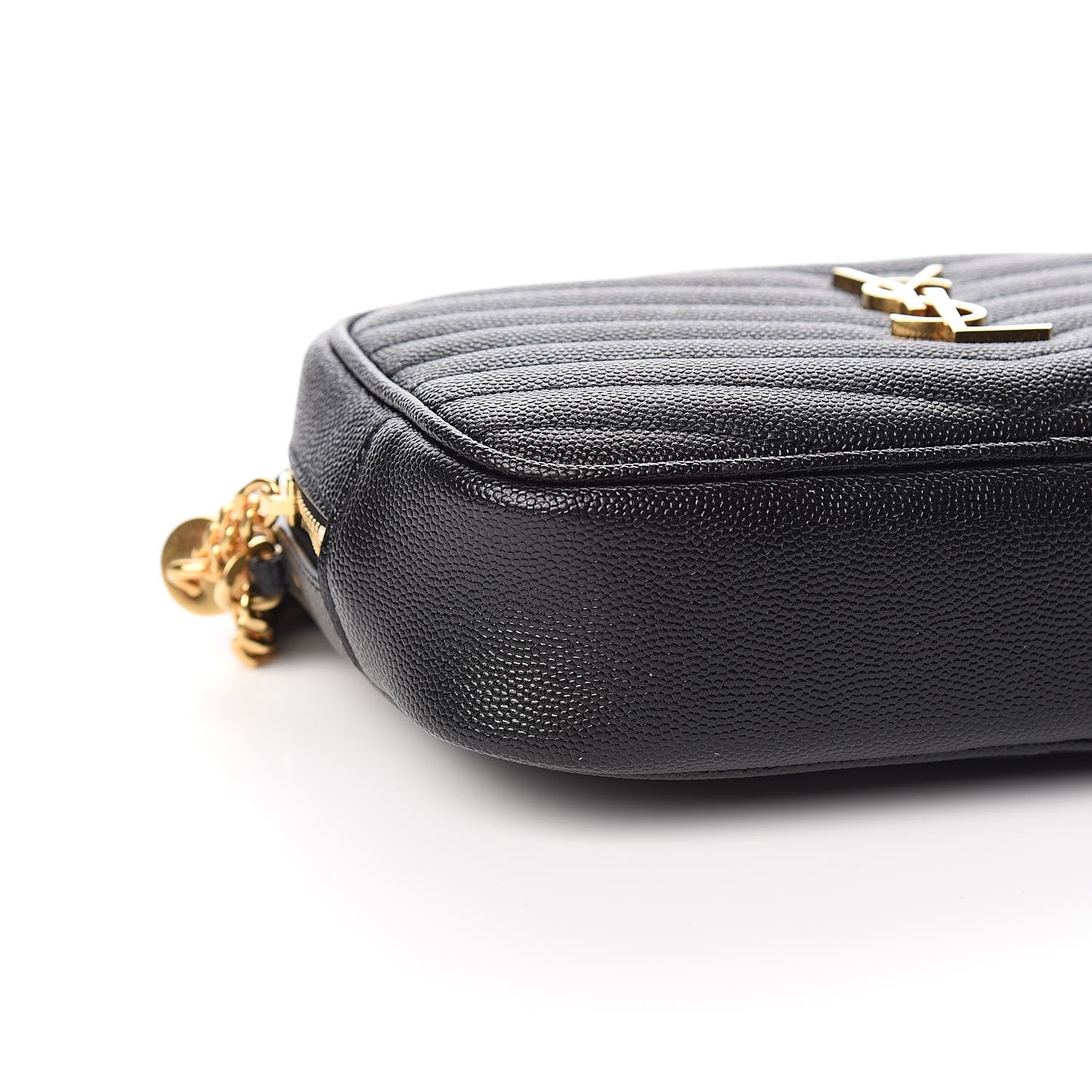 Saint Laurent Grain De Poudre Matelasse Monogram Mini Lou Camera Bag Black 7 of 10