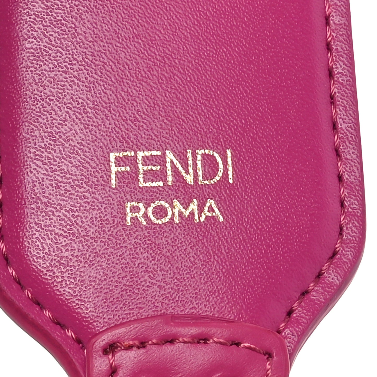 Calfskin FF 1974 Embossed Mini Strap You Ciclamino Pilar