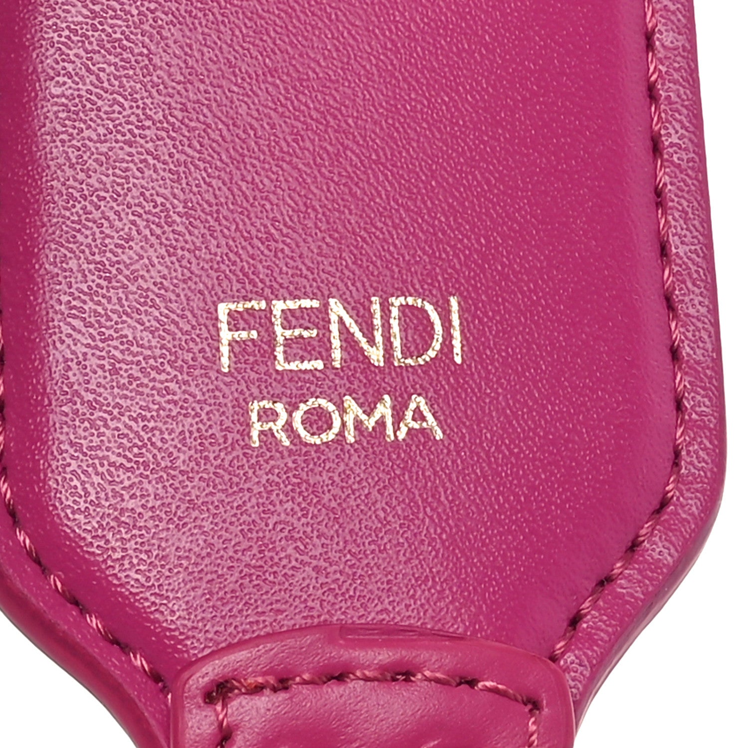 Fendi Calfskin FF 1974 Embossed Mini Strap You Ciclamino Pilar 3 of 4