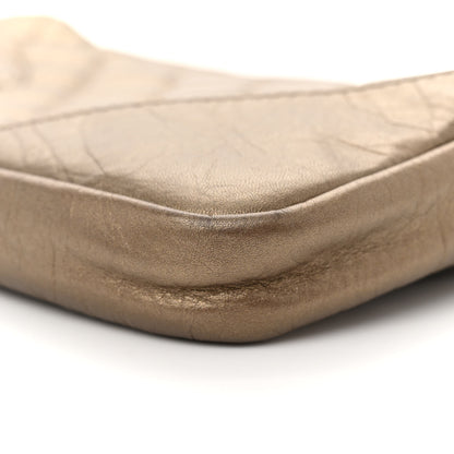 Chanel Metallic Aged Calfskin Quilted Cotton Club Pochette Bronze 10 of 15