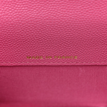 Chanel Caviar Quilted Flap Card Holder Pink 7 of 11
