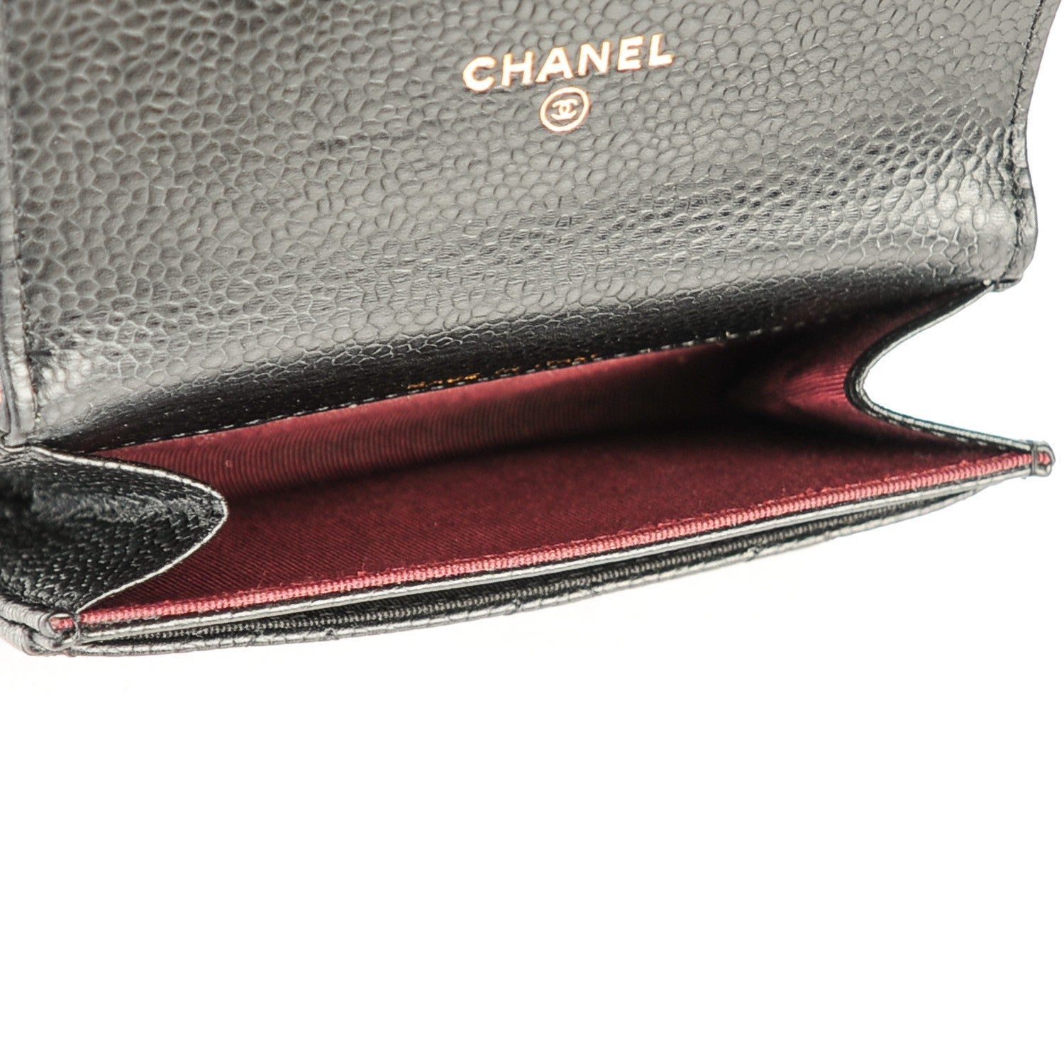 Chanel Caviar Quilted Flap Card Holder Black 5 of 9