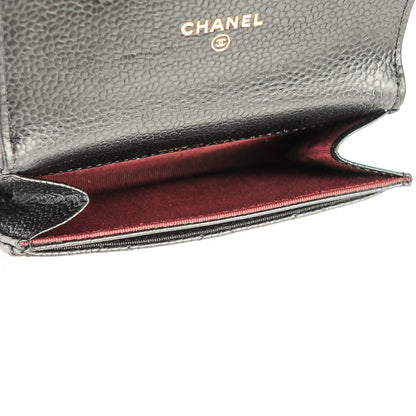 Chanel Caviar Quilted Flap Card Holder Black 5 of 9
