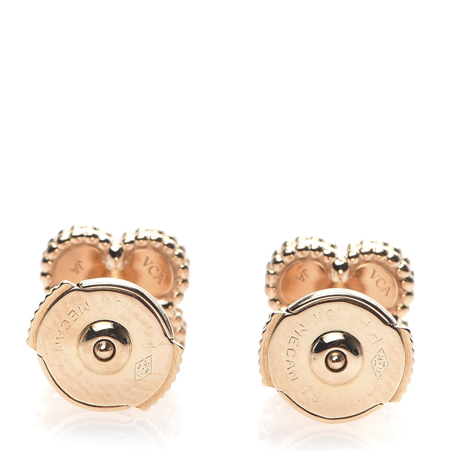 18K Rose Gold Carnelian Sweet Alhambra Earrings