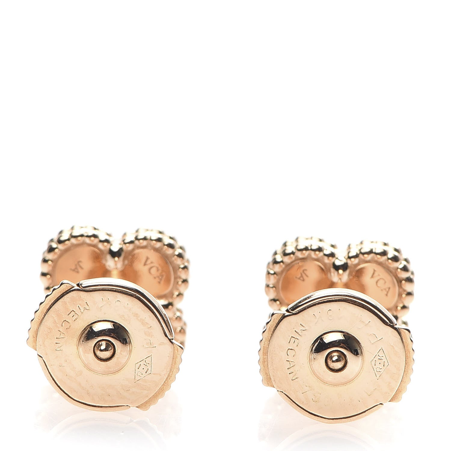 Van Cleef & Arpels 18K Rose Gold Carnelian Sweet Alhambra Earrings 3 of 5