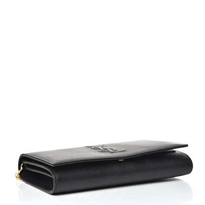 Saint Laurent Calfskin Monogram Belle de Jour Chain Clutch Black 4 of 12