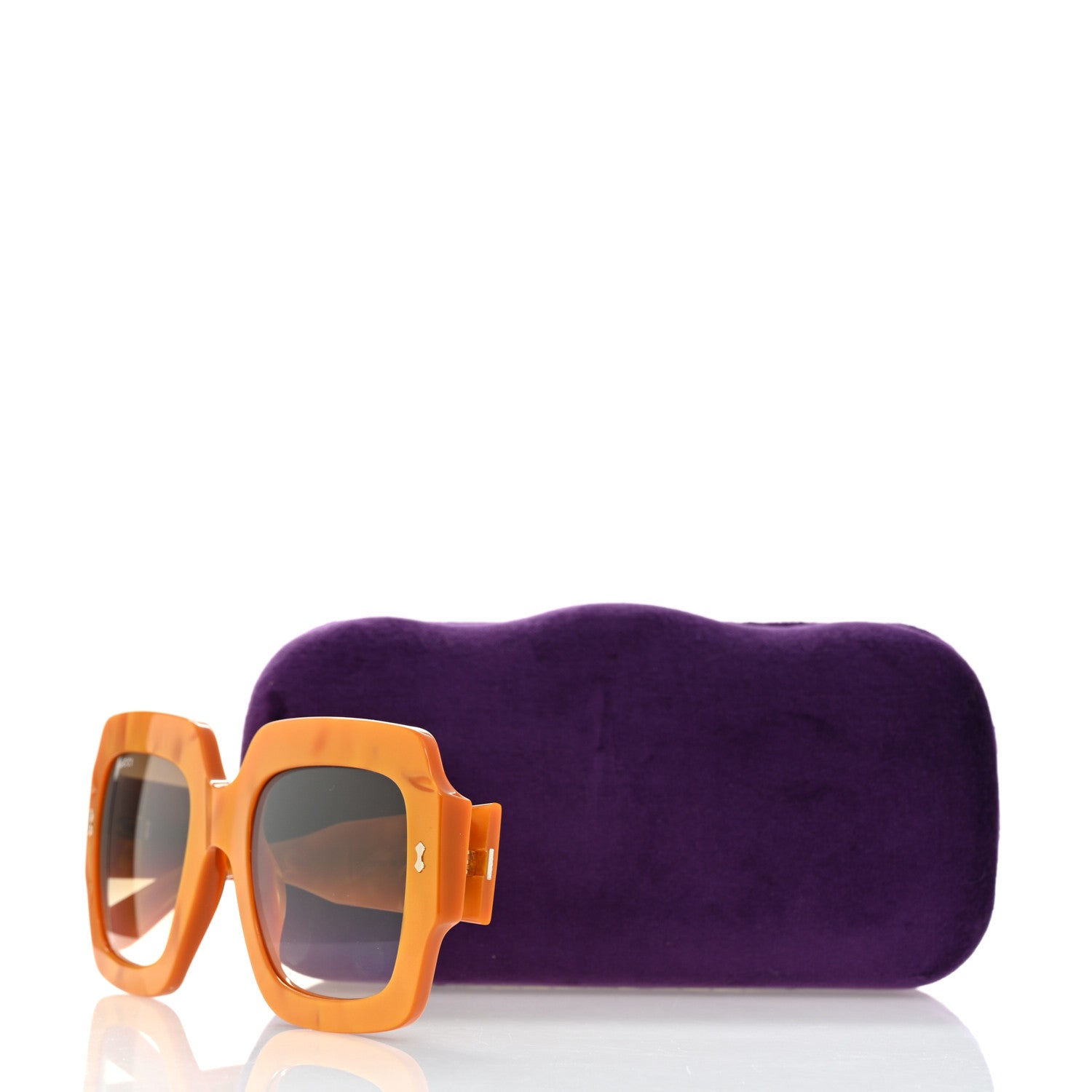 Gucci Acetate Square Sunglasses GG1111S Yellow 8 of 8