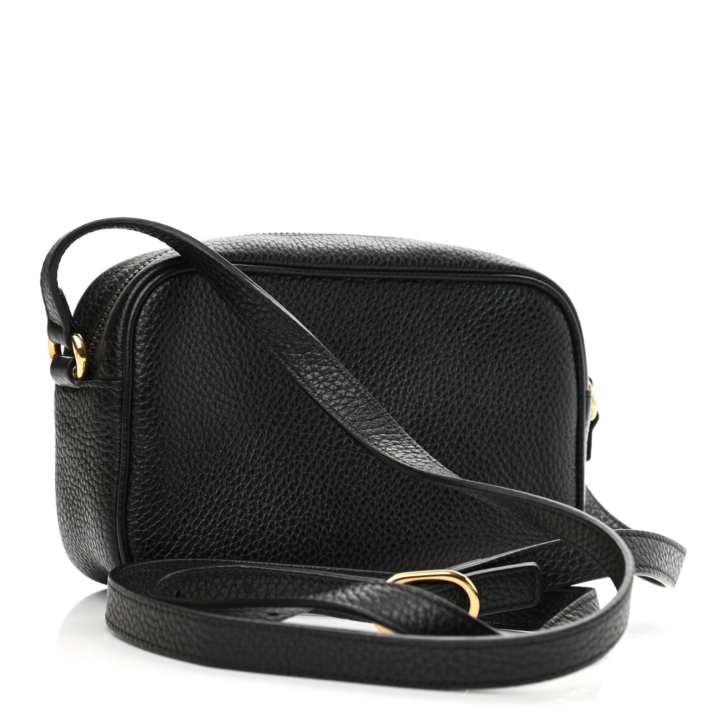 Pebbled Calfskin Mini Soho Disco Bag Black