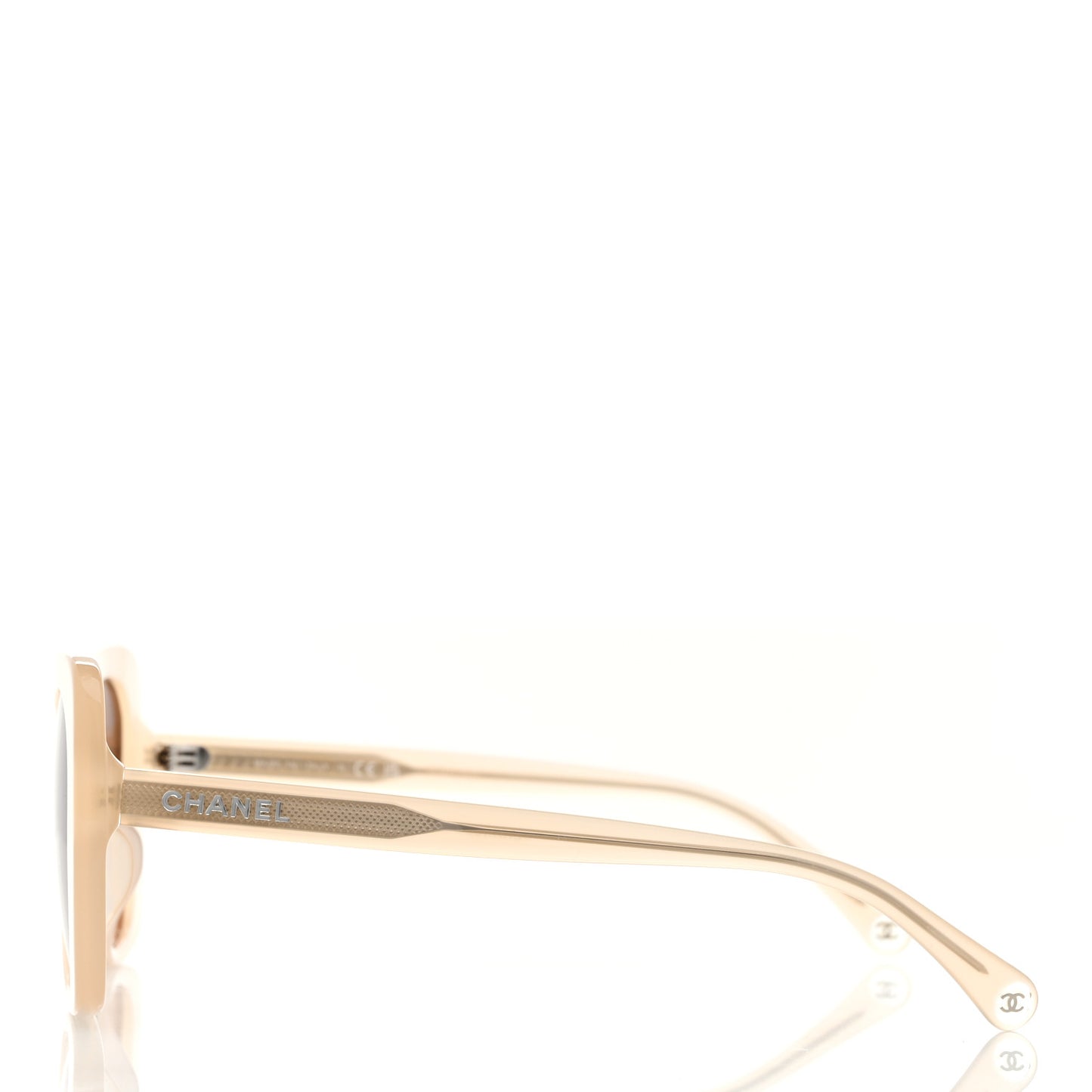Acetate Rectangle Sunglasses 5504 Beige