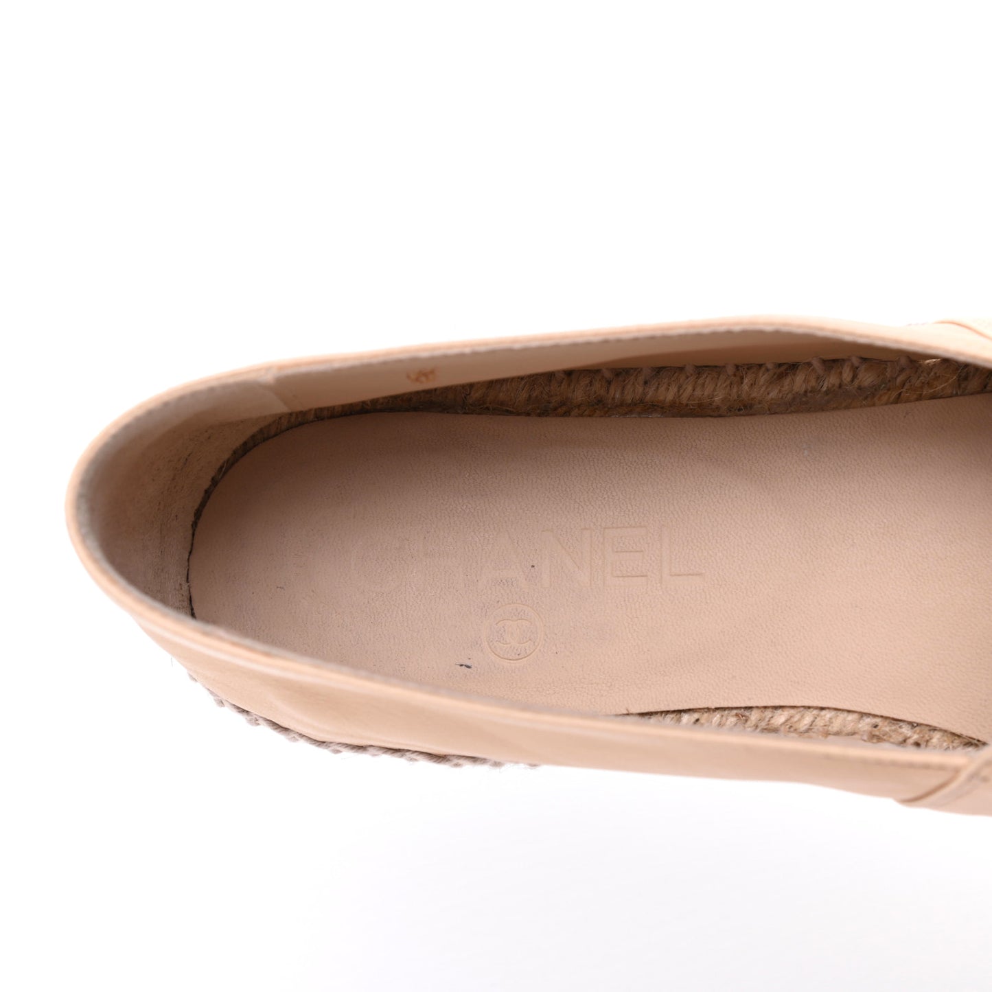 Lambskin CC Espadrilles 39 Beige Black