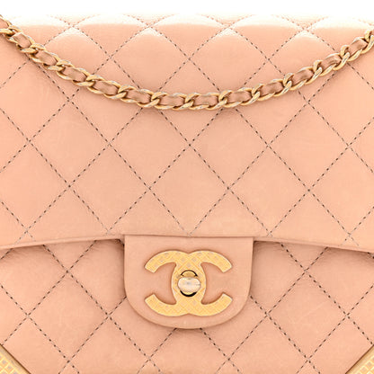 Chanel Calfskin Quilted Rock The Corner Flap Beige 8 of 11