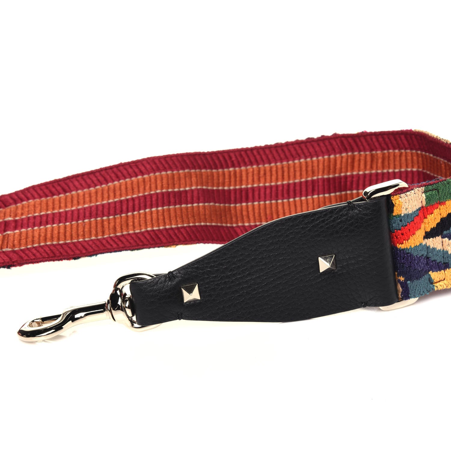 Valentino Garavani Canvas Native Couture 1975 Embroidered Rockstud Guitar Strap Multicolor 5 of 8